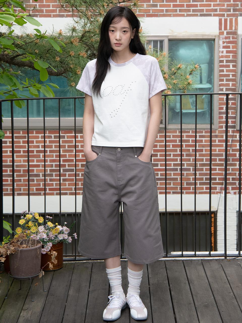 Oaf Logo Bermuda Pants, Purple