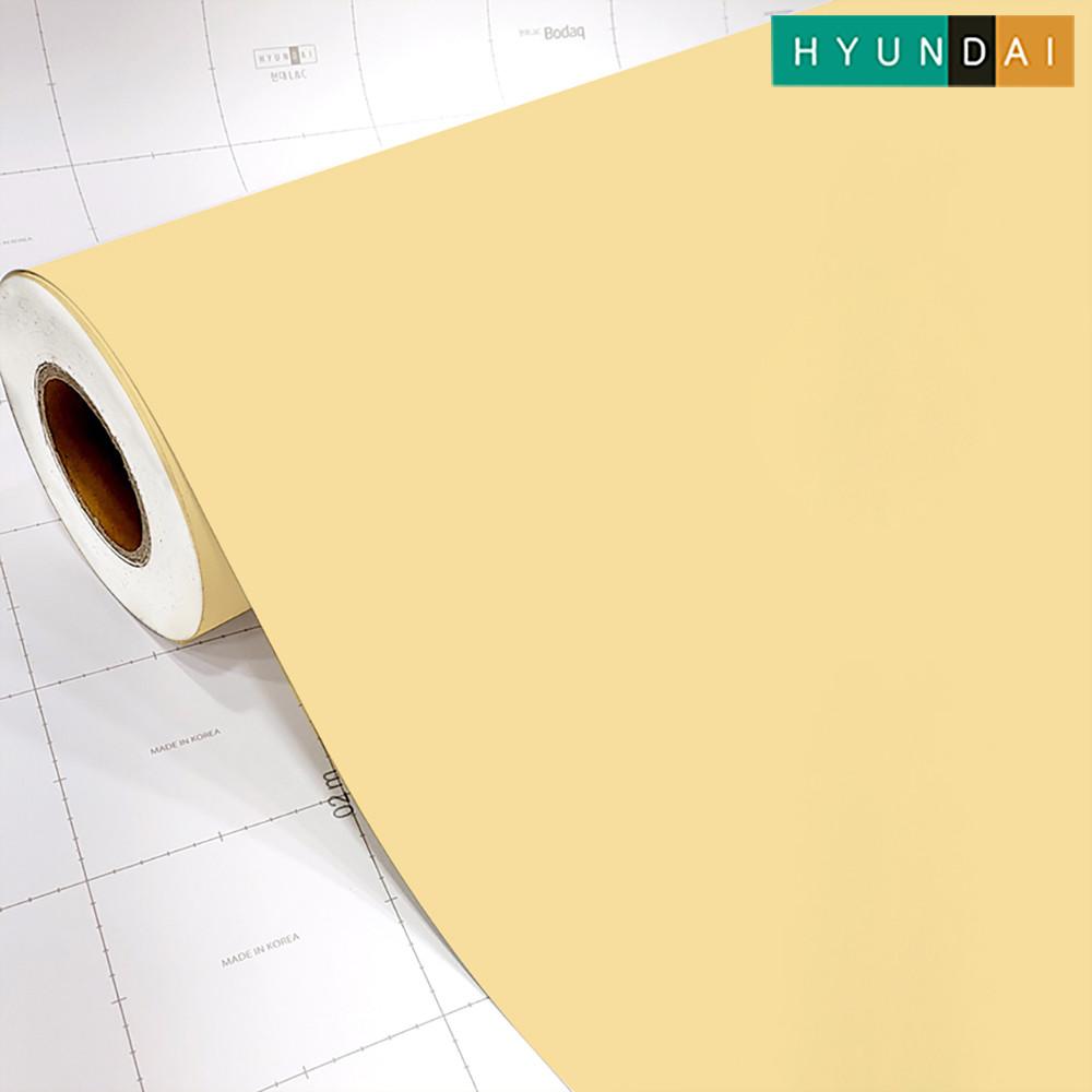 현대엘앤씨 보닥 무광 버터색 인테리어필름 포인트 싱크대 시트지 S194