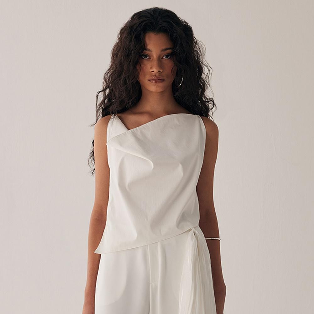 Cowl Sleeveless [ White ]