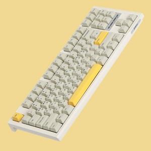 SPM PL87A PBT 바다소금 텐키리스 기계식 키보드, 아이보리 - 기본