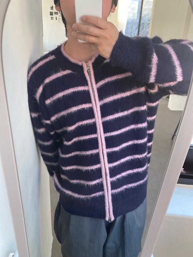 valentine mix knit zip-up (4color)