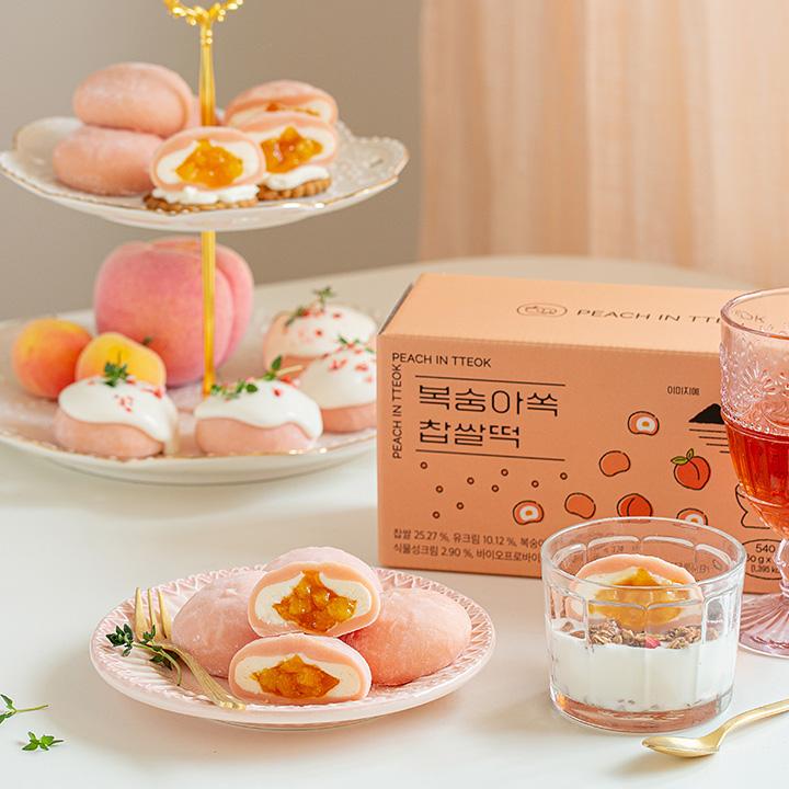 쿠캣 복숭아쏙 찹쌀떡 540g