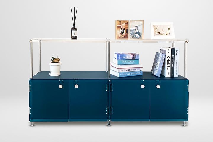 아크릴 모듈가구 1400 2단 거실 수납장 장식장 다용도 선반 6 color : A