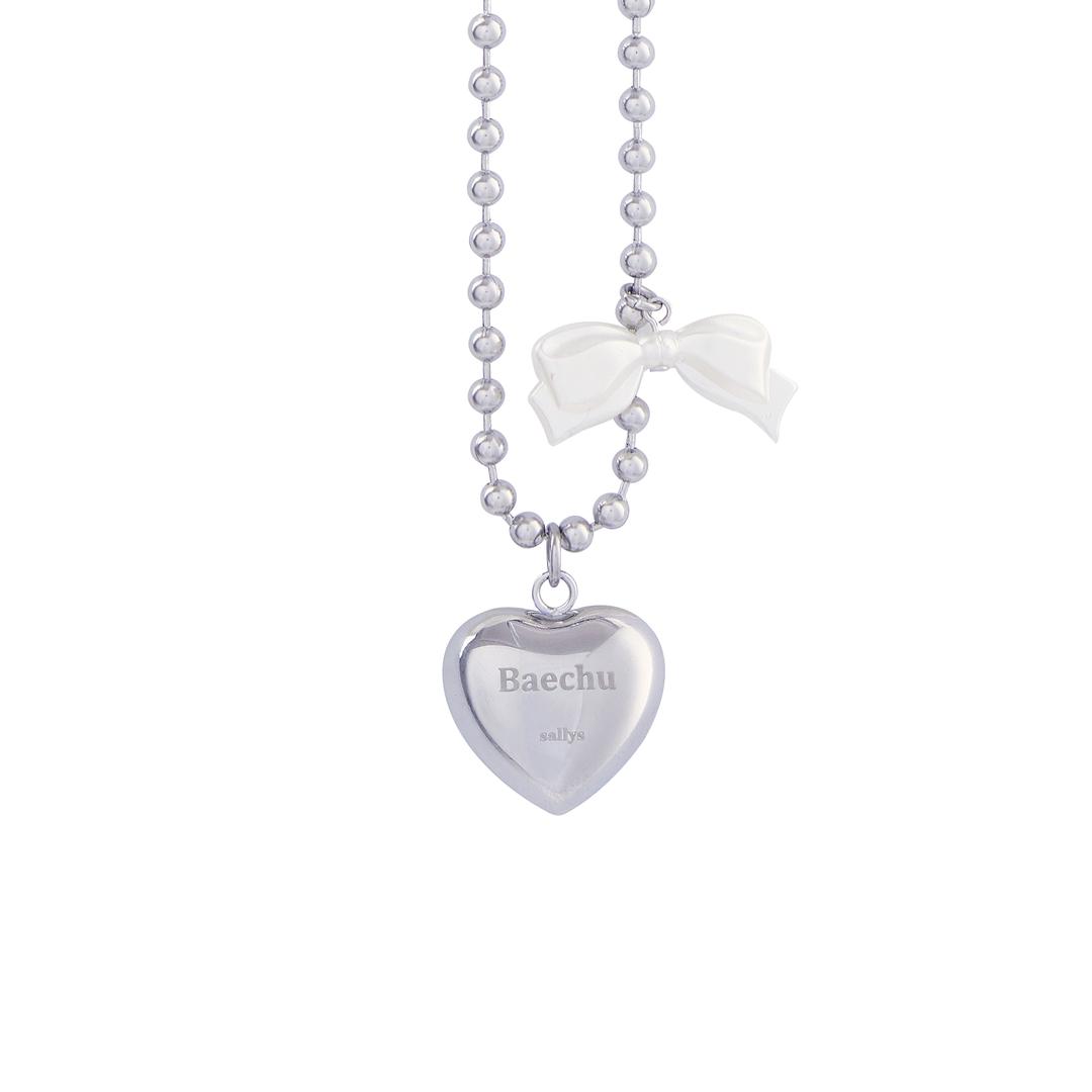 Shine heart naming necklace
