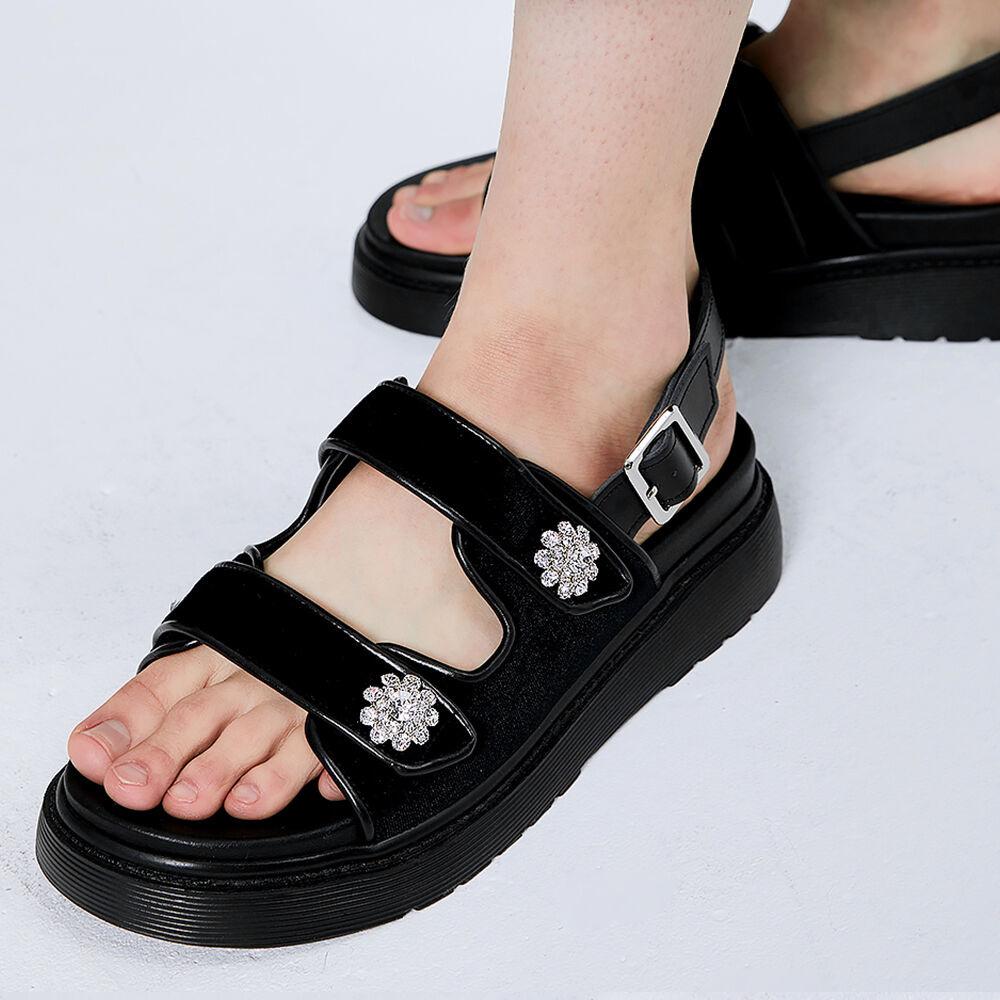 Flower crystal Velvet SS4443_Black