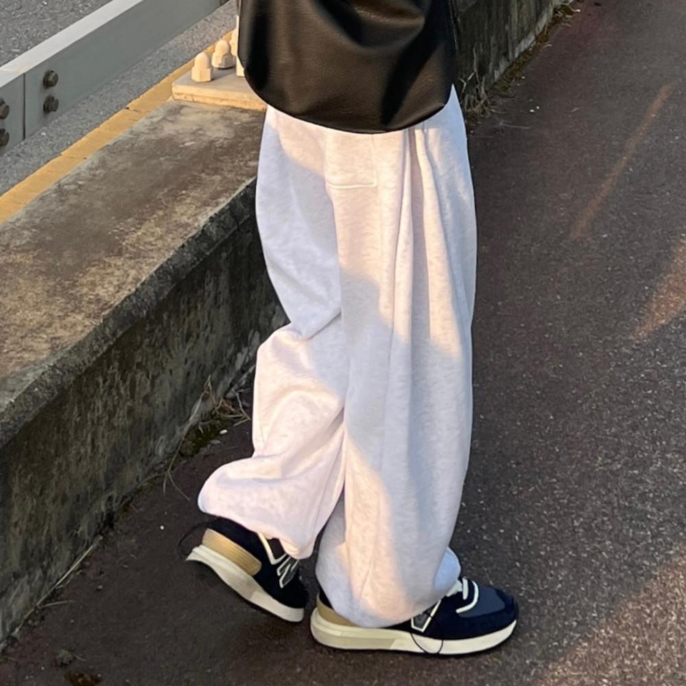 Orly 남자 스웨트 사이드 핀턱 와이드 조거 스웻 트레이닝 밴딩 통큰 추리닝 팬츠 바지