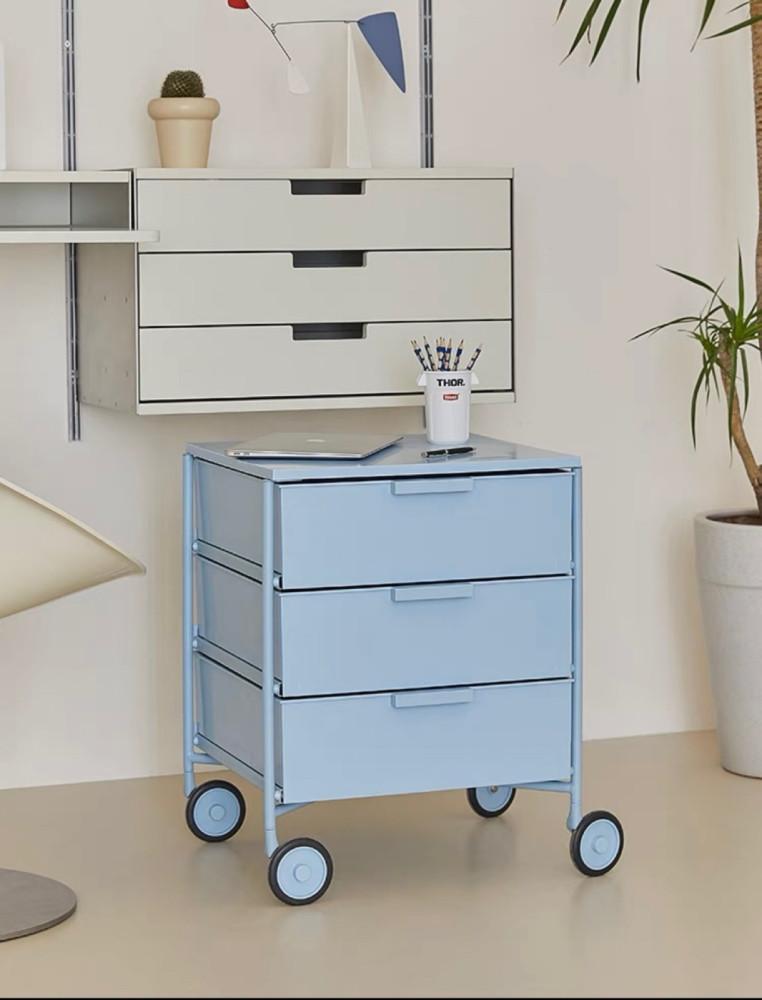 [무료배송]앳유어홈 모던 이동식 3단 트롤리 수납 선반 스토리지 사이드테이블 카르텔