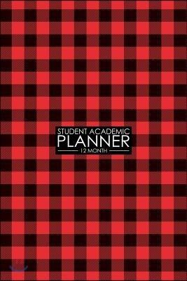 12 Month Student Academic Planner: Red Plaid Tartan 12-Month Study Calendar Helps Elementary, High School and College Students Prioritize and Manage H - 예스24