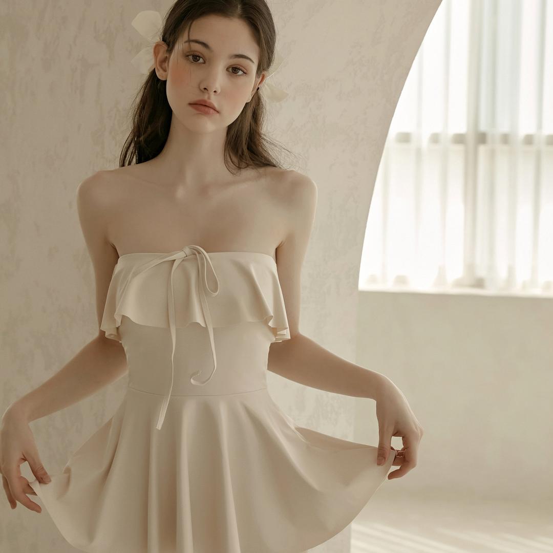[온친소]로나 프릴 플레어 모노키니