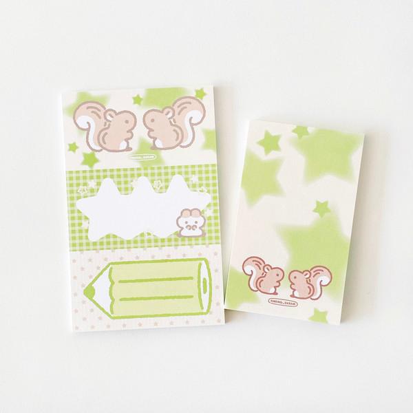 다람쥐와 별 메모지 (2종)