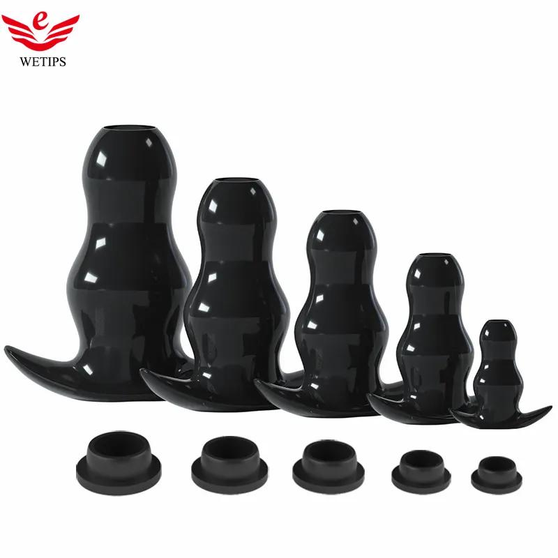 WETIPS 실리콘 항문 확장기 세척 엉덩이 플러그 터널, 전체 관장약 항문 세척 도장 확장기, 항문 확장기 청소