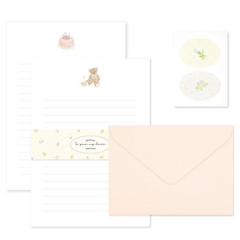 대시앤도트 투 유 마이 디어 레터 세트, 01 해피 베어, 1세트 - 편지지 | 쿠팡