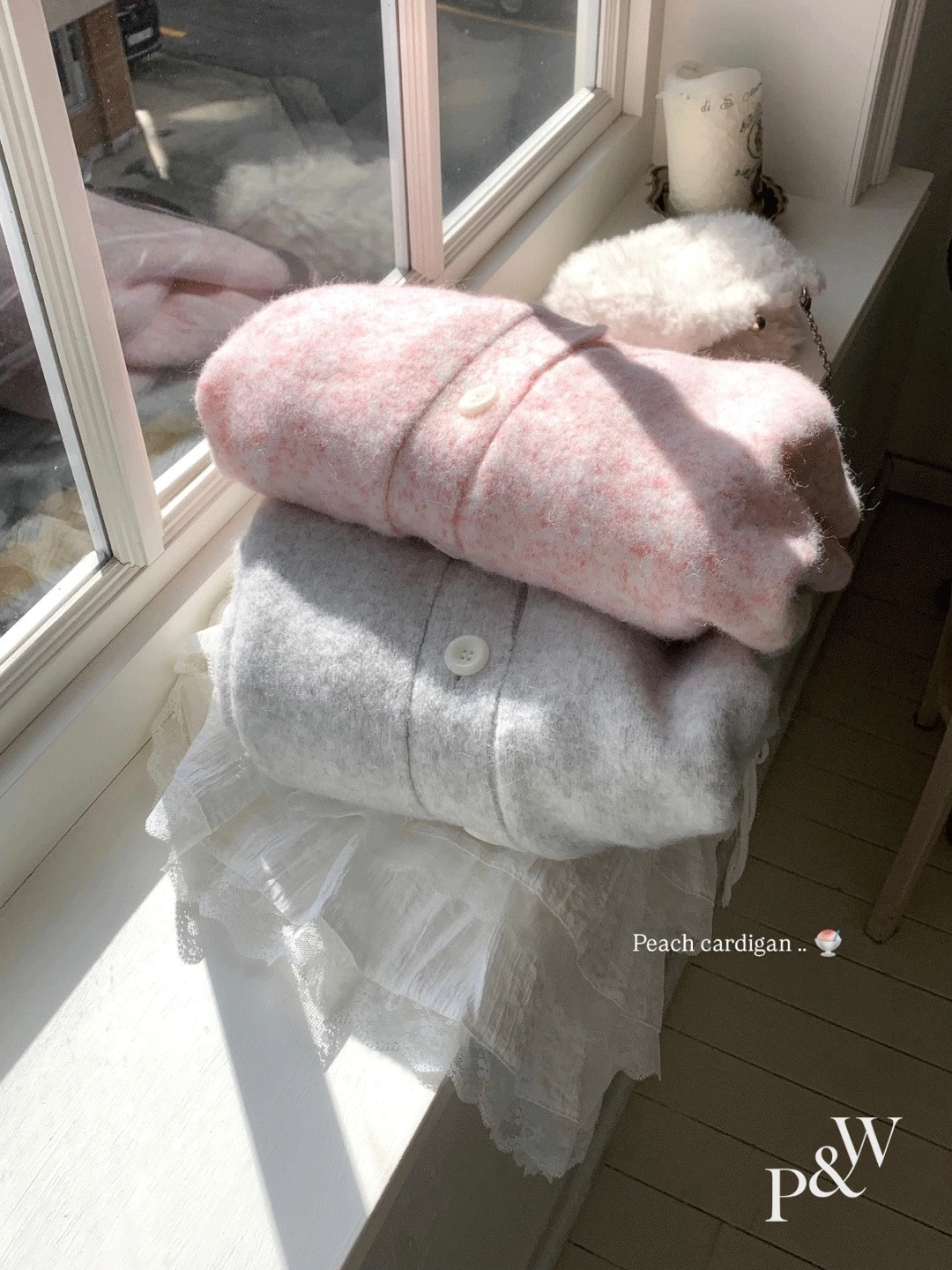 [🍑복숭아속살/부들촉감💭] #MADE 피치 루즈핏 가디건