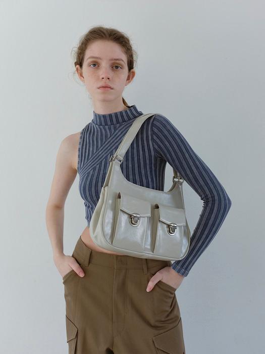 DOUBLE POCKET BAG, WARM GREY