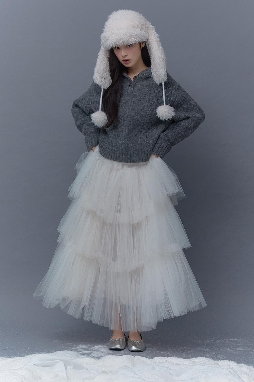 TIS RABBIT FUR HAT_TT5W710IV