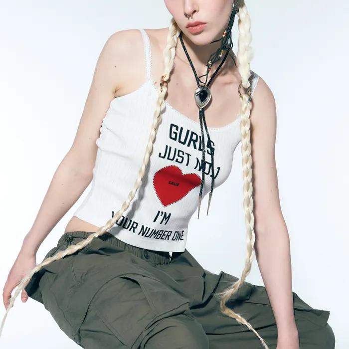 GURLS JUST SLEEVELESS TOP WHITE