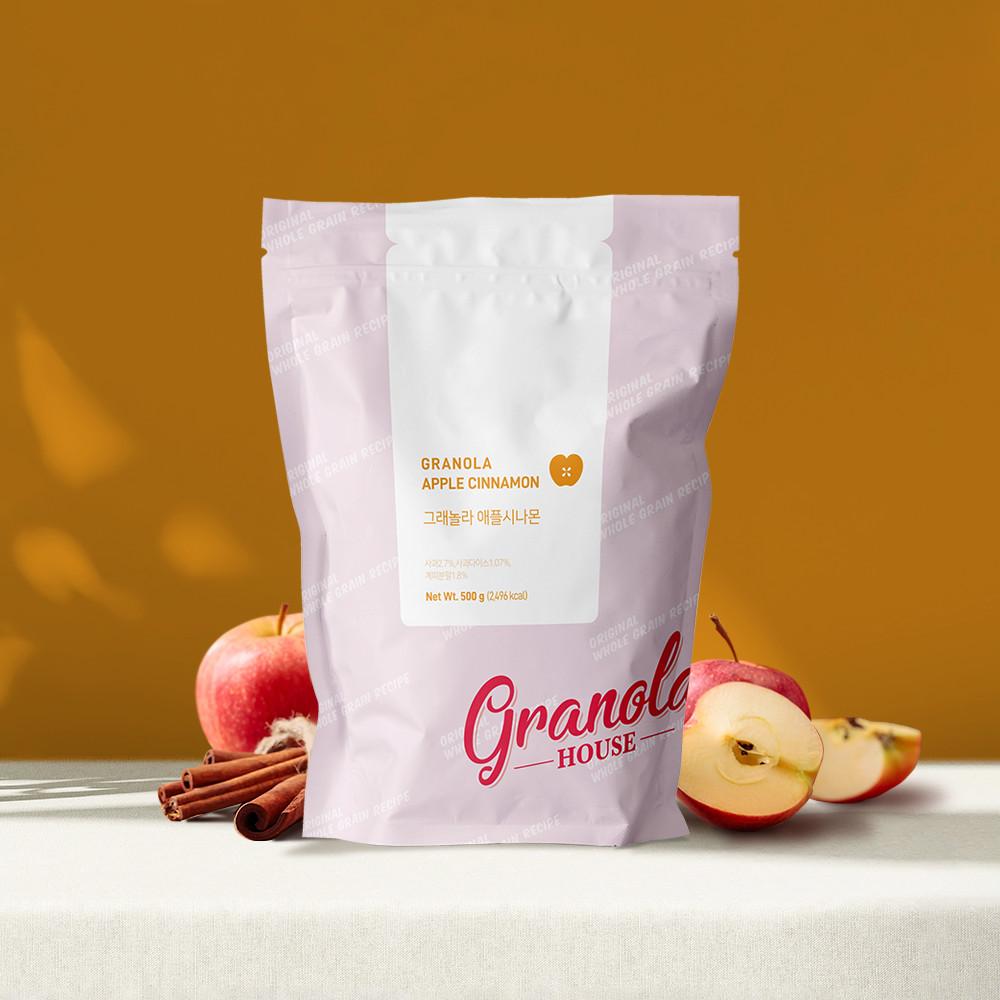 그래놀라하우스 애플시나몬 500g 수제그래놀라 대용량 [원산지:상세설명에 표시]