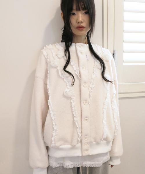 몽중화 플리스 자켓 아이보리