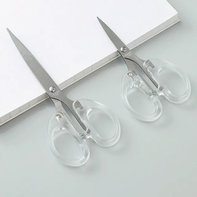 1+1 투명 스텐 사무용 휴대용 가위