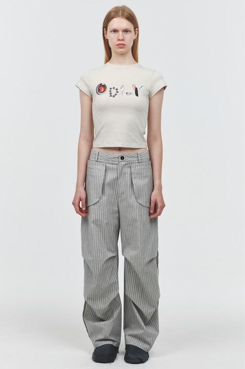 Gravel  Knee Dart Trousers