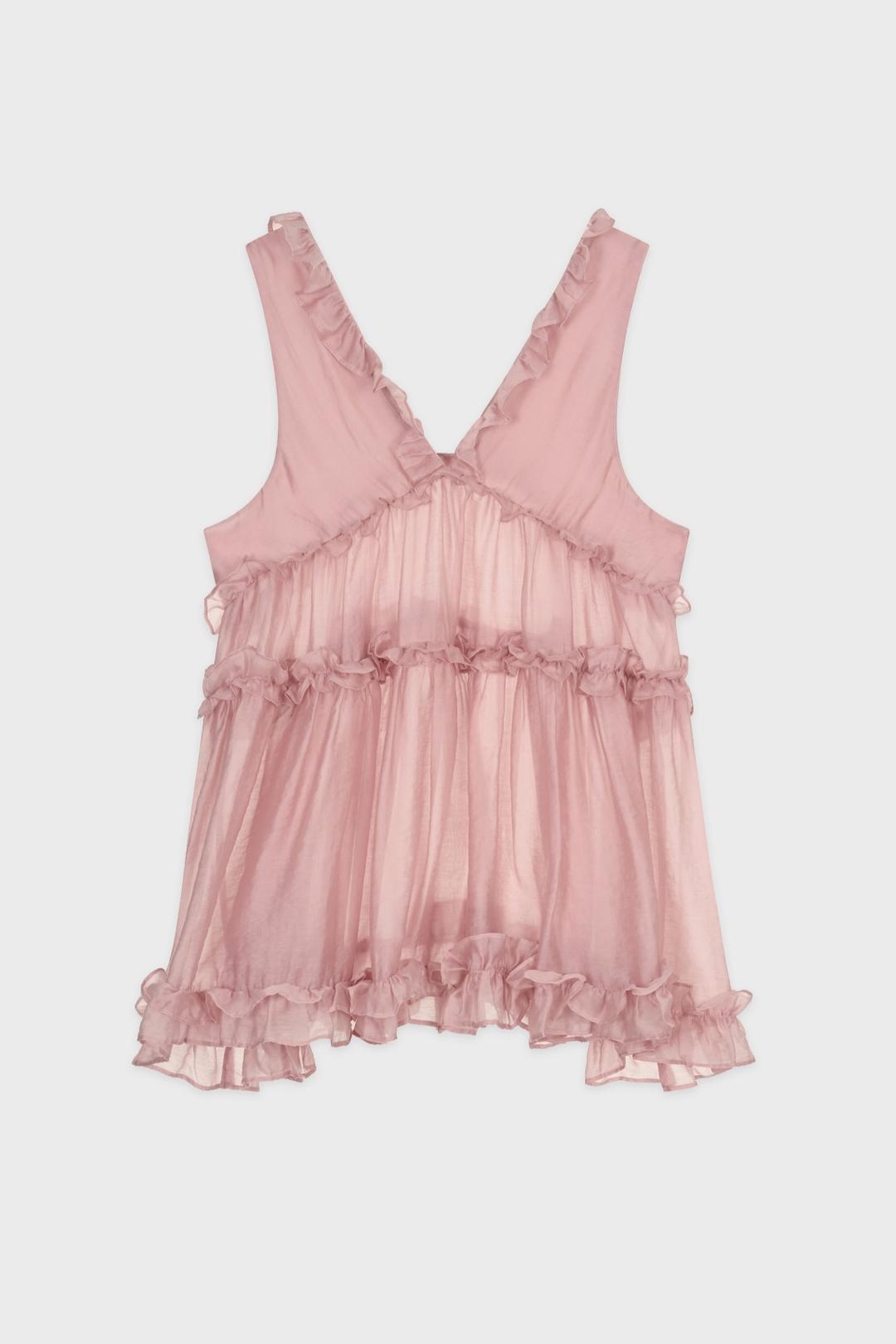 Layered Frill Sleeveless (Pink)