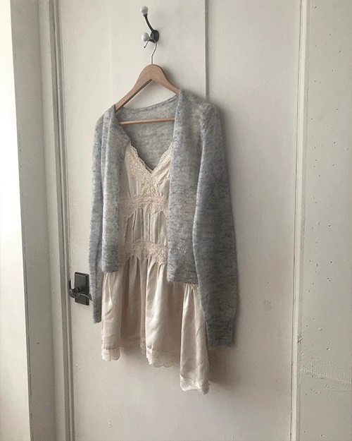 [ 에겐력100 ] 엔티아 새틴 V 레이스 뷔스티에 OPS