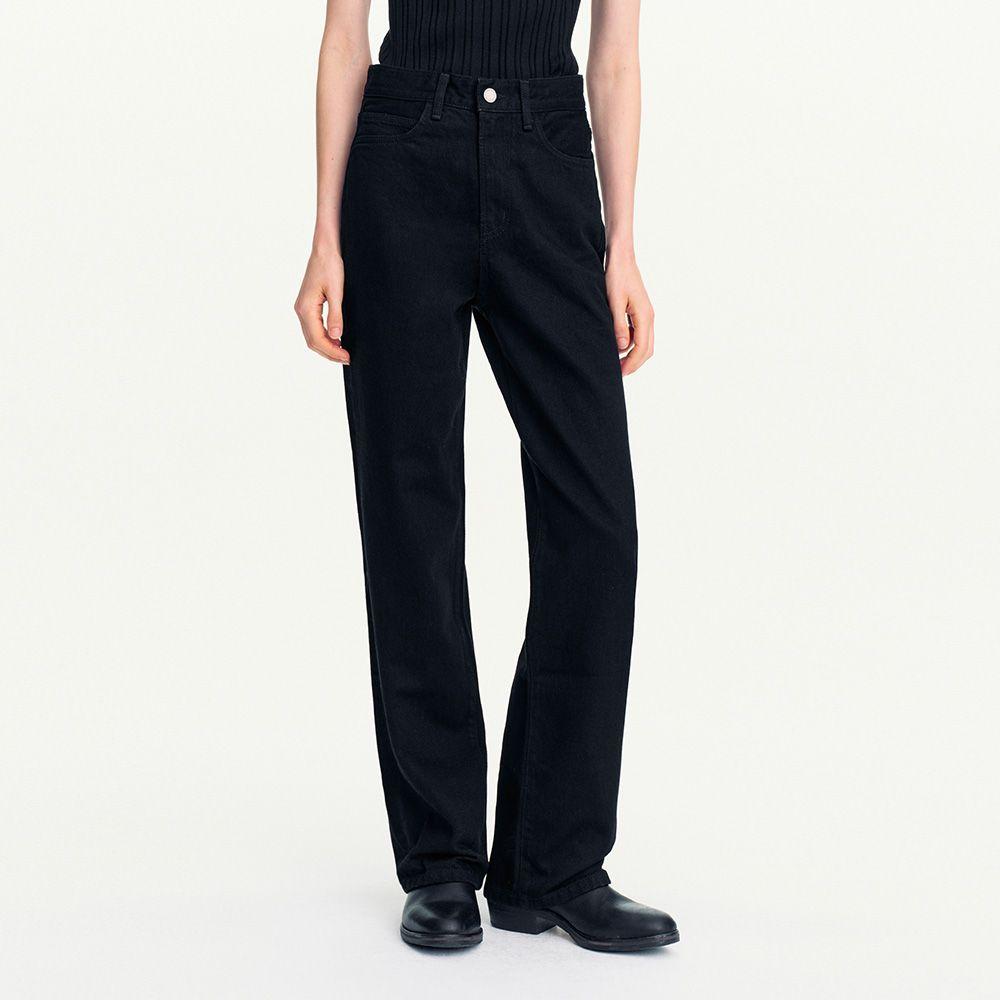 [4차][기장선택] Lina Cone Straight Denim (Black)