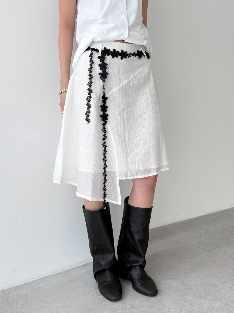 mono unbalance skirts (2color)