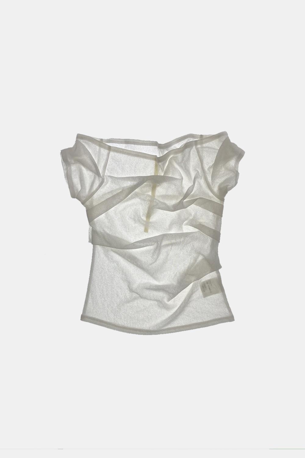 [5/7 예약배송] draping off-shoulder top (white)