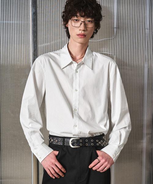 SIDOGRAS 실키 코튼 셔츠 스트라이프