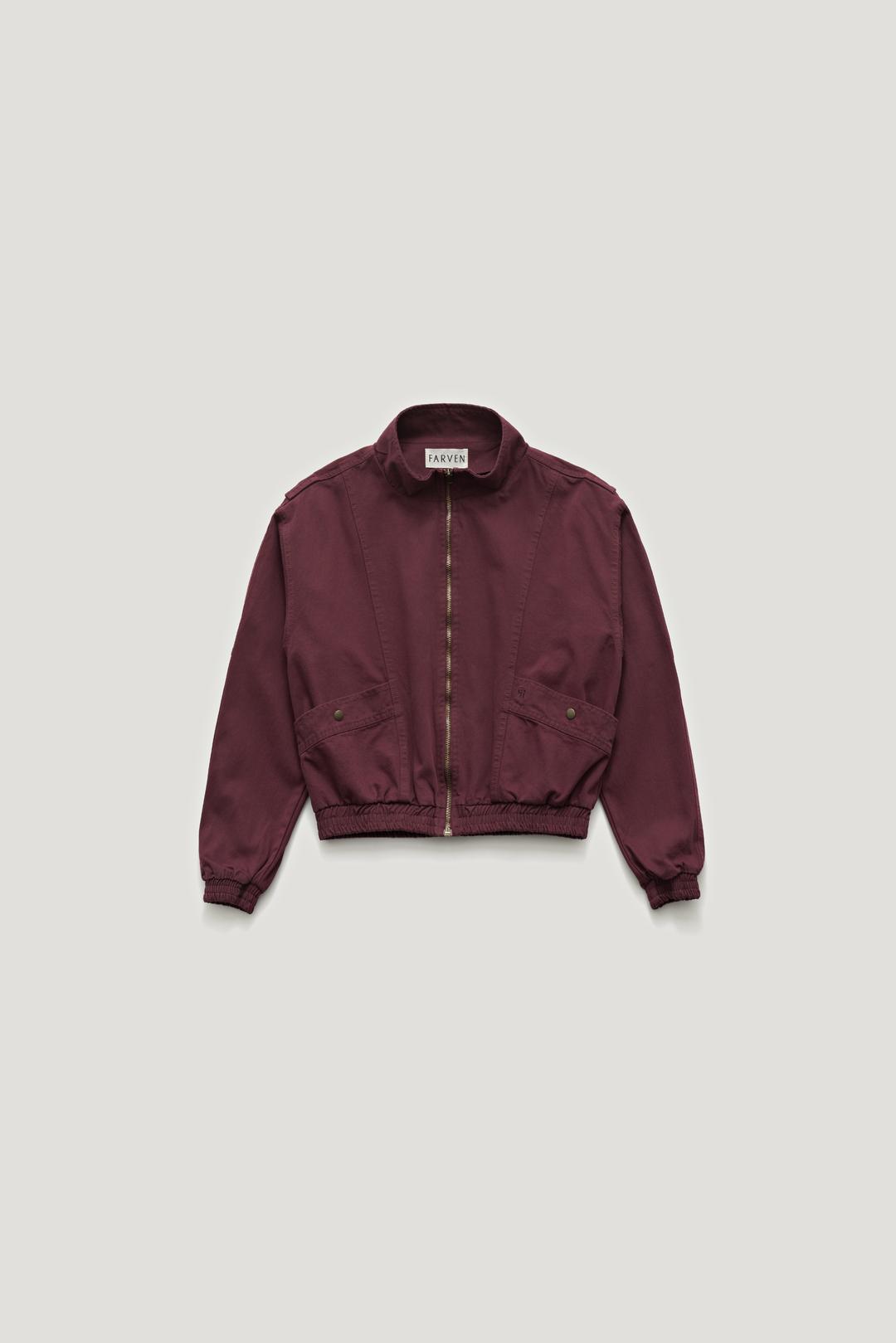 WASHED SHORT JACKET_BURGANDY / ₩214,000