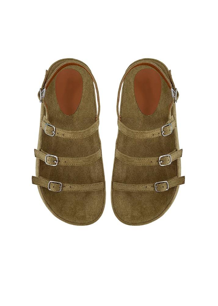 no.255 khaki beige gather sandal