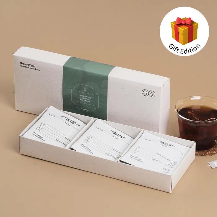 [선물세트] 논카페인 허브차 티백 컬렉션 - 쑥차/감잎차/호박차 (12개입)