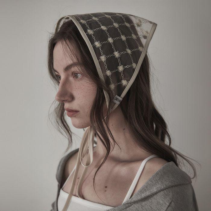 Sheer sequenced head scarf_3colors