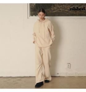 [시즌오프] 심플 후리스 후드 티셔츠 팬츠 셋업 (WIBDOP005)