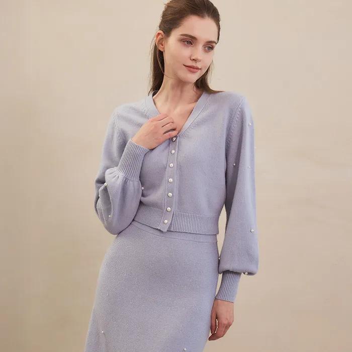 Cathy Wool Cardigan (Sky Blue)
