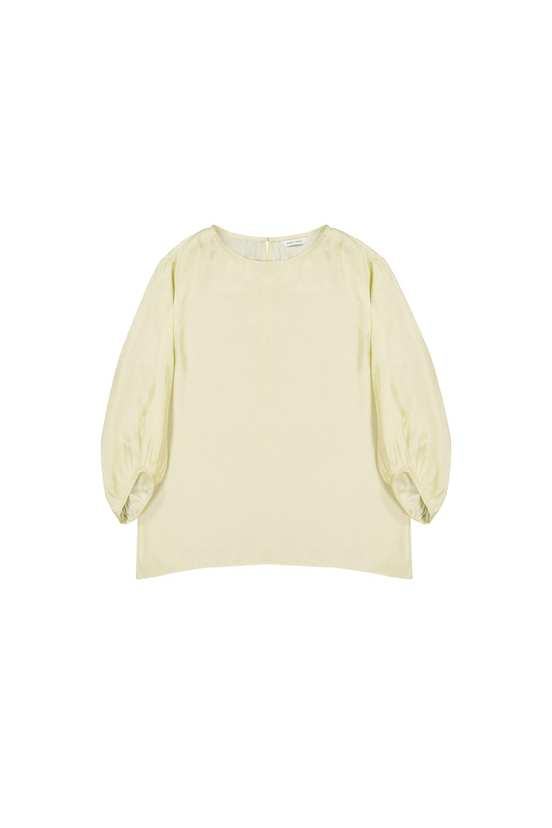 PEARL RUCHED BLOUSE (LEMON)