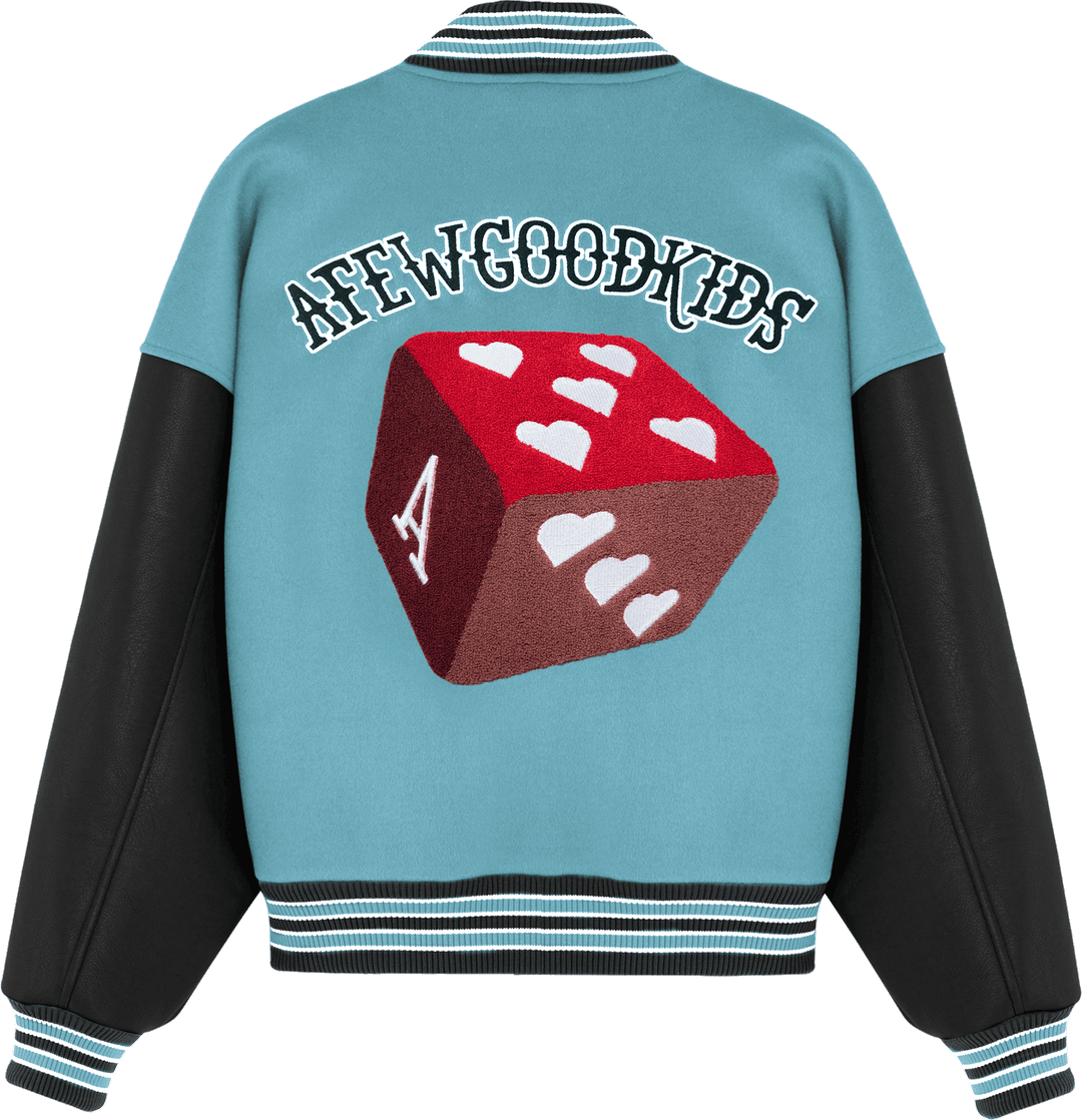 DONACARE(AFGK) "Dice Leather Varsity Jacket" - S / Brown