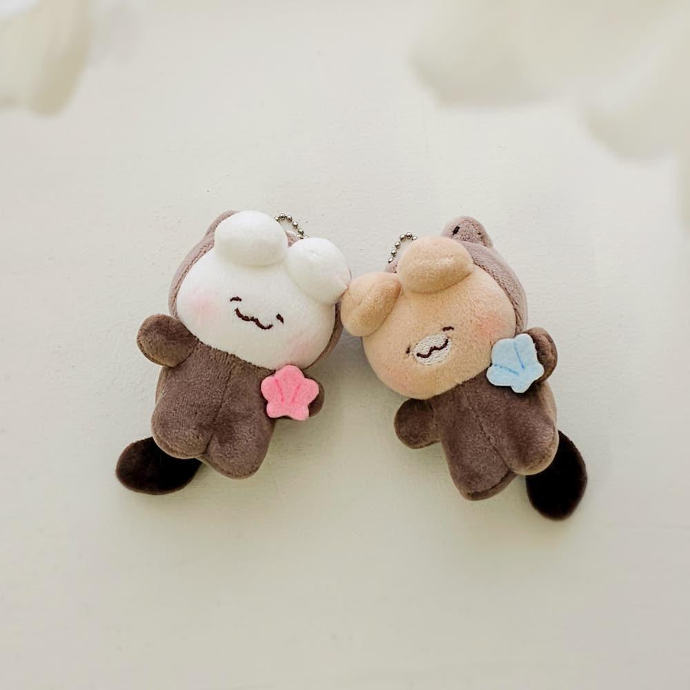 동물키링 코스튬 해달슈야 토야 봉제인형 8cm 2종 가방고리 키링