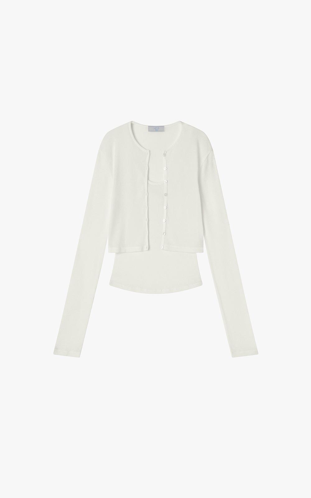 Odette Wool Cardigan Set [Ivory]