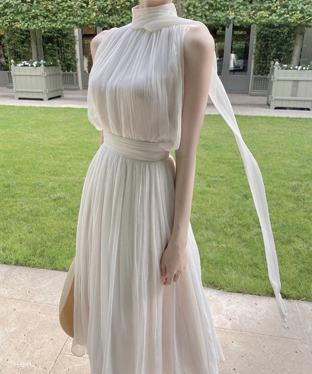 실리아 실크 블라우스 화이트