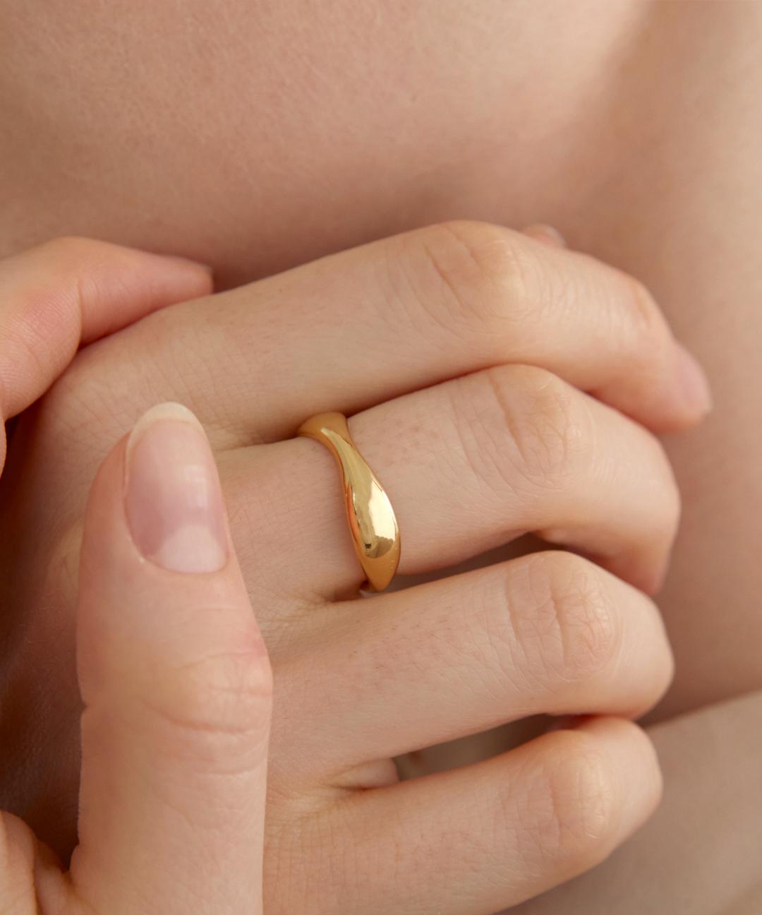 바이위켄드 [바이위켄드] 웨이브 반지 Wave ring