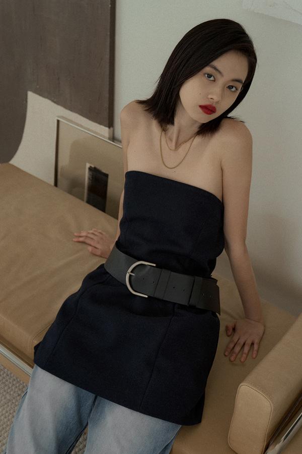 COW LEATHER WIDE BELT_BLACK