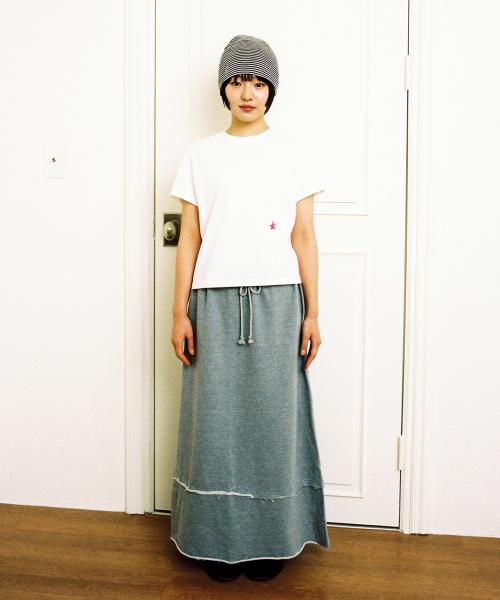 트위스터 스타 스웻 롱스커트 - 그레이