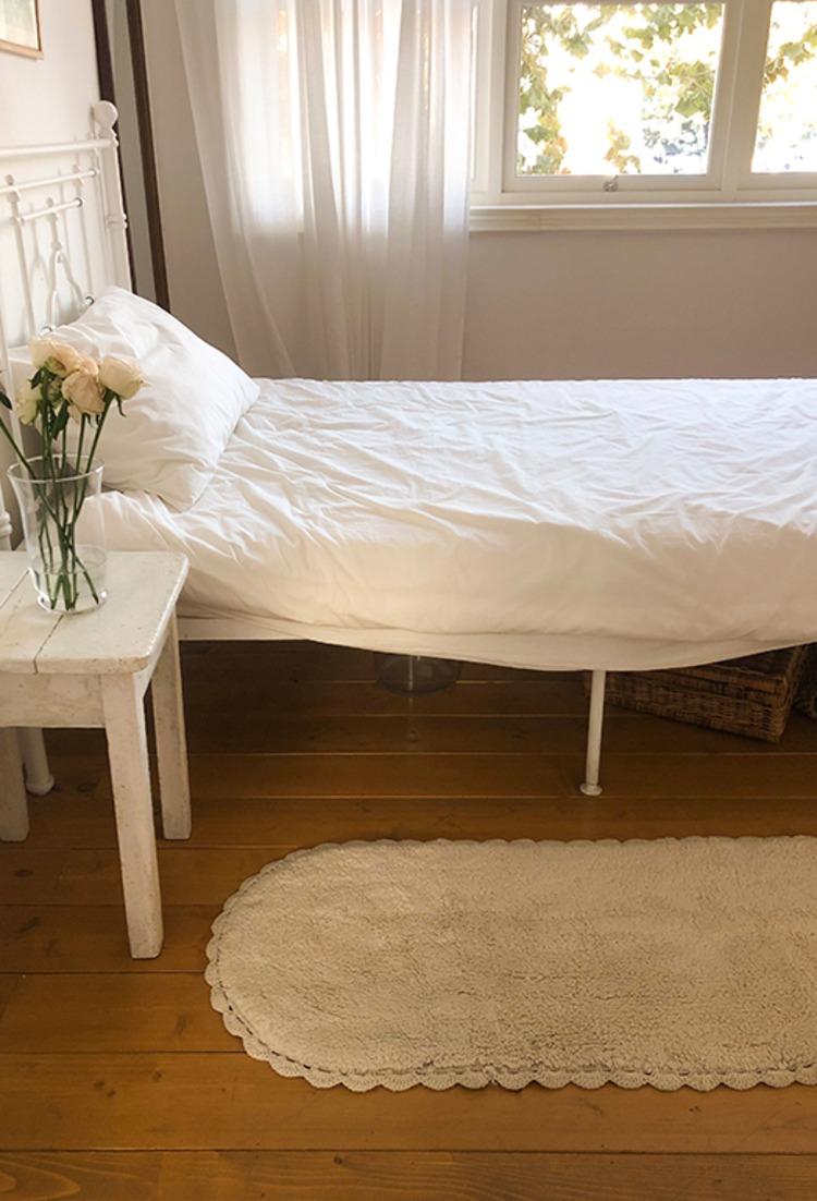 보송보송한 면핸드메이드 워셔블 침실러그