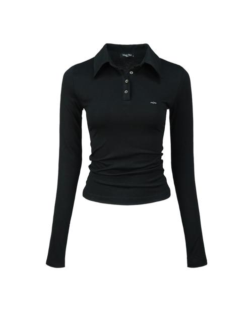 메탈 트라이클립스 폴로 롱슬리브 블랙