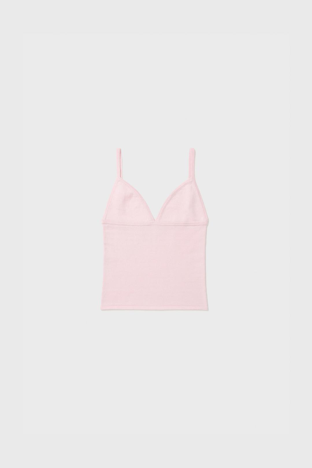 SLEEVELESS KNIT TOP (LIGHT PINK)
