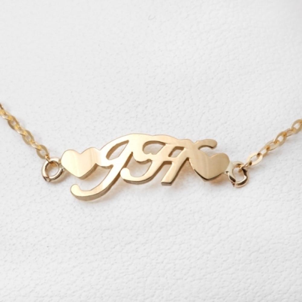 [18K] 심플 이니셜 체인팔찌(소)