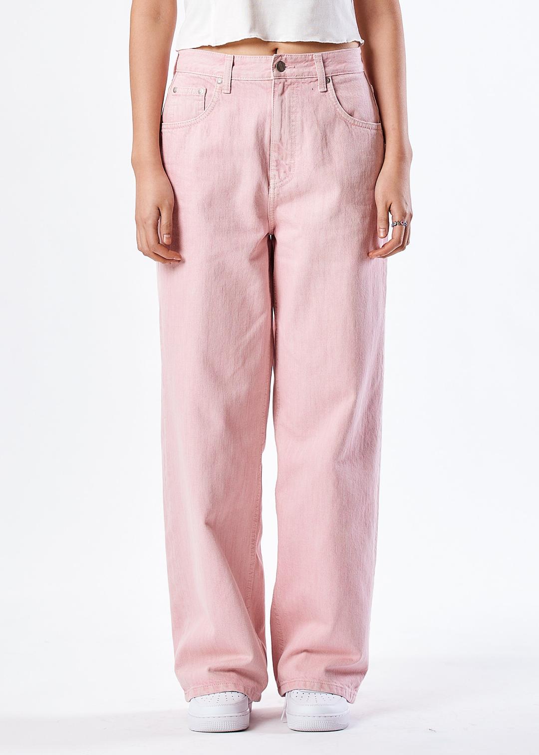 캔디핑크 피그먼트 와이드 팬츠