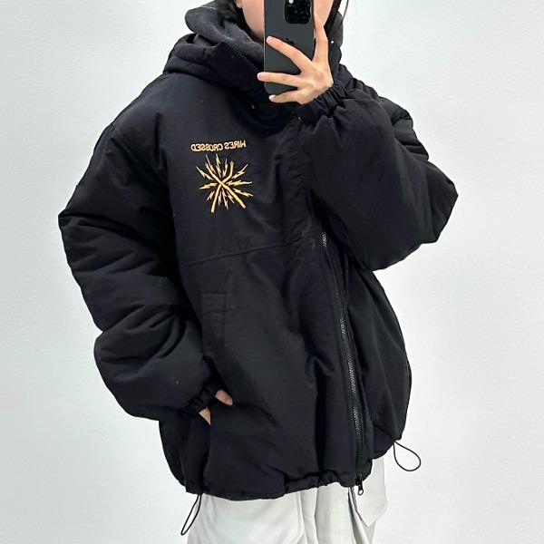 아톰 빅사이즈 후드 패딩점퍼